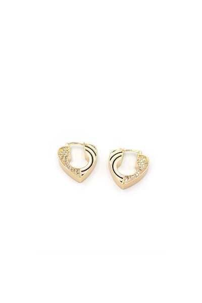 SepetBudur Heart Earrings - Gold