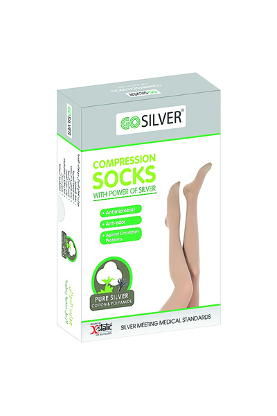 Gosilver جوارب جو سيلفر الضيقة، جوارب ضاغطة (23-32 مم زئبقي) مغلقة عند الأصاب...