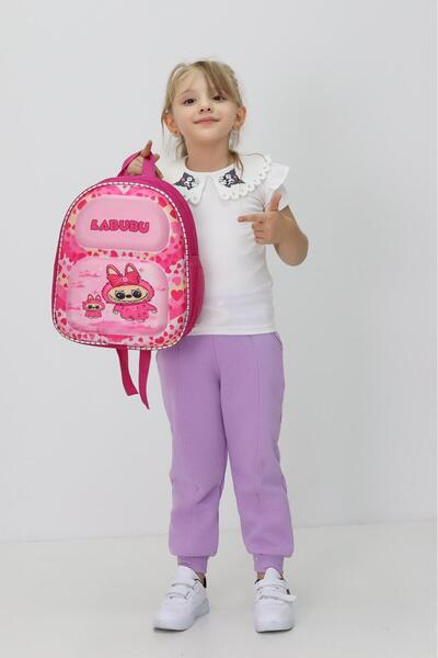 Probag LABUBU Renkli Karakter Baskılı Kız Çocuk Anaokul Okul Sırt Çantası