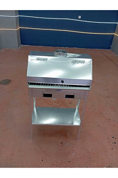 ÖZSAL DAVLUMBAZLI - KAPAKLI MANGAL- TAK ÇIKAR AYAKLI SEHBALI MANGAL- 60X32 CM KROM IZGARALI MANGAL