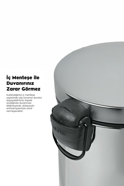 Sas Haus Siyah Pedallı Çöp Kovası 3 Lt