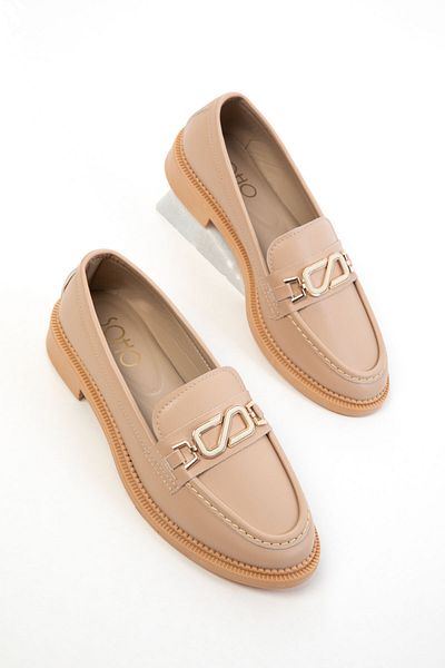 SOHO Nude-Nude Women's Loafer Shoes 19598
