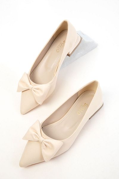 SOHO Beige Women's Classic Heeled Shoes 19662
