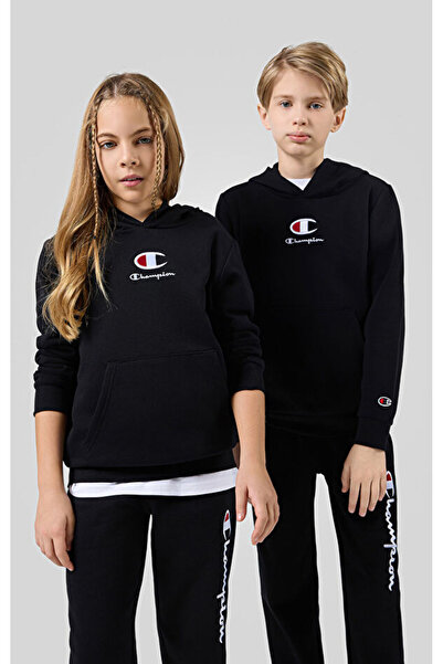 Champion Script Shop Hooded Sweatshirt Siyah Çocuk Kapüşonlu Sweatshirt-30688...