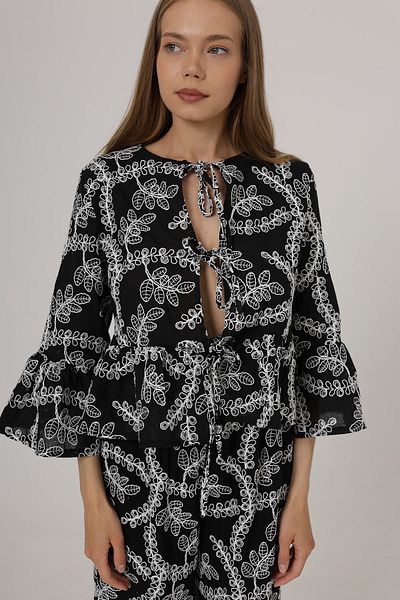 Trendyol Collection Bluză neagră țesută TWOSS25BZ00594