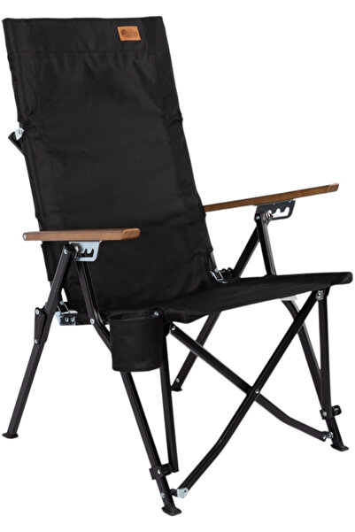 Funky Chairs Royal 4 Kademeli Katlanabilir Alüminyum Kamp Sandalyesi - Siyah