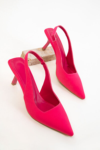 SOHO Fuchsiové matné saténové dámské klasické boty na podpatku 20782