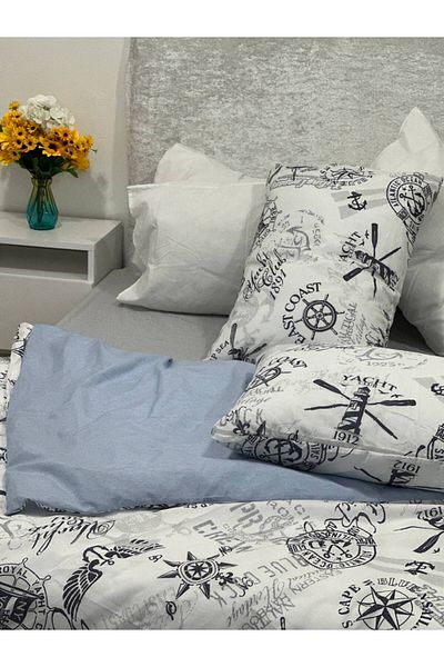 Faiend Cotton Double Duvet Cover Set with Fade-Resistant Anti-Fluffy Fitted Sheets