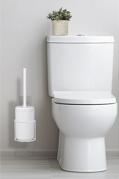 Okyanus Home Eko Magic White Round Mina - WC Brush Holder Κρεμάστρα