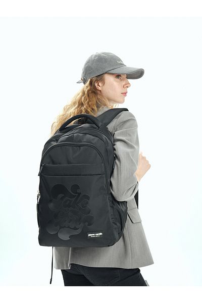 Pierre Cardin Rucsac negru pentru școală pentru copii 07PCZ1006