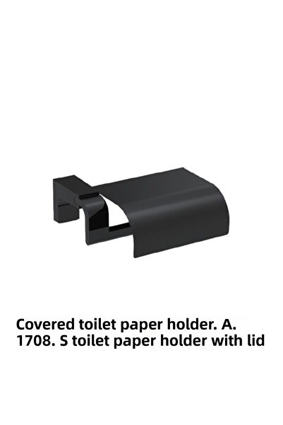 Duxxa A.1708s F1 حامل ورق التواليت المغطى باللون الأسود غير اللامع