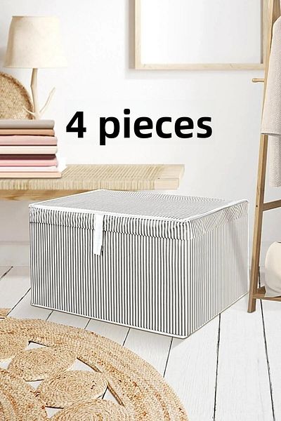 Emir-AYDIN 4 Pieces Mini Box Storage Bag 40 X 30 X 26 Cm