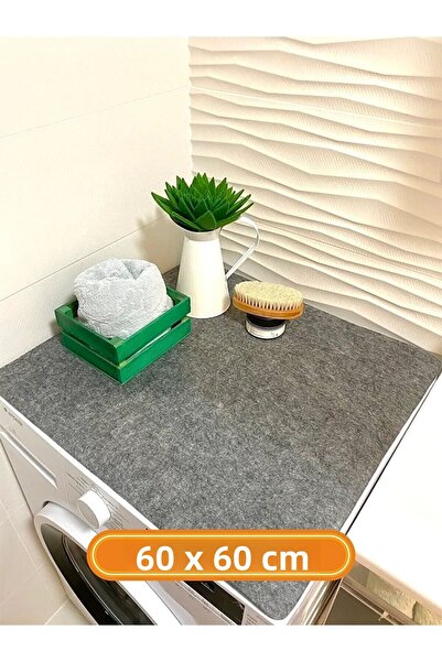 DECOMALL (60x60 cm) Κάλυμμα πλυντηρίου ρούχων από τσόχα Πάνω μαξιλαράκι πλυντ...