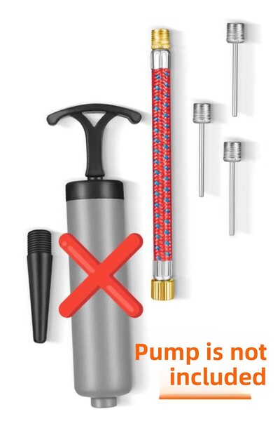 Badem10 (Pack of 5) Bicycle Soccer Ball Inflator Pump Tip Set with Needle Basketball Volleyball Ball Caster Hose