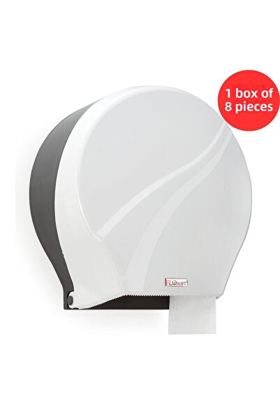 Flosoft Jumbo Toilet Paper Dispenser Ice White - (F165B) X 8 Pcs