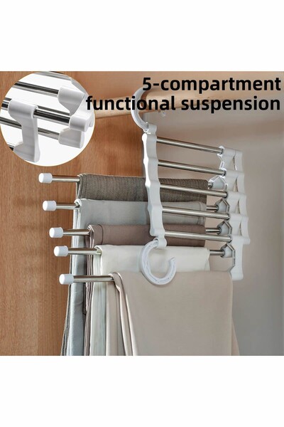 ARVALE 5-Piece Functional Trouser Clothes Hanger |   Inner Cabinet Organizer ...