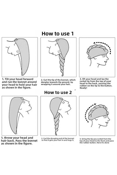 Ellaline Hair Cap Towel Bonnet Soft Soft Welsoft, Button