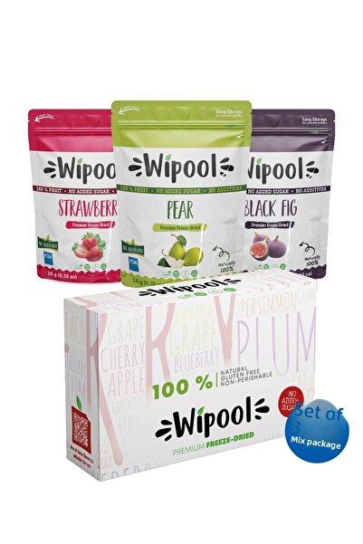 wipool organic discover the healthy life فواكه مجففة مجمدة مجففة - 3 عبوات فو...