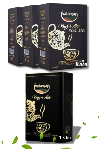 Vatan çay Keyf-i Ala May Tea 3x1 كجم علبة 1x1 كجم سلسلة أبي القصدير