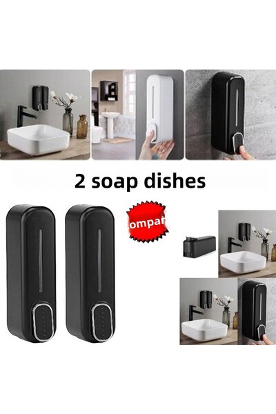 mrtbilisim Dozator de săpun de baie montabil pe perete 350 ml Șampon montat S...