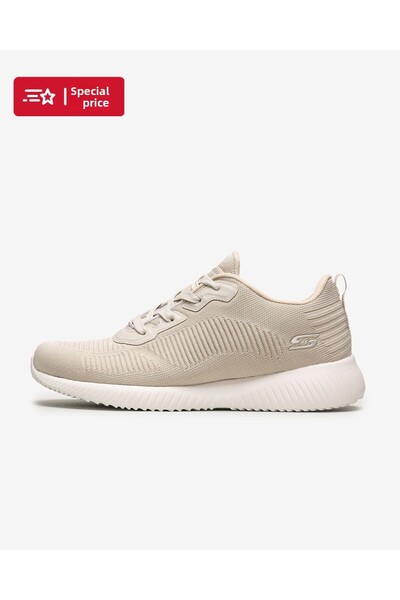 SKECHERS BOBS SQUAD - حذاء رياضي نسائي باللون البيج من TOUGH TALK 32504 NAT