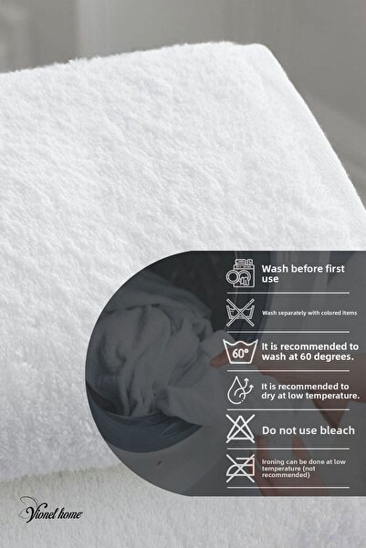 Vionel Home 3 Pieces |   Cotton, White Hand Towel |   Hand, Face, Head Towel |   Spa and Hotel Towel (50X90 cm)