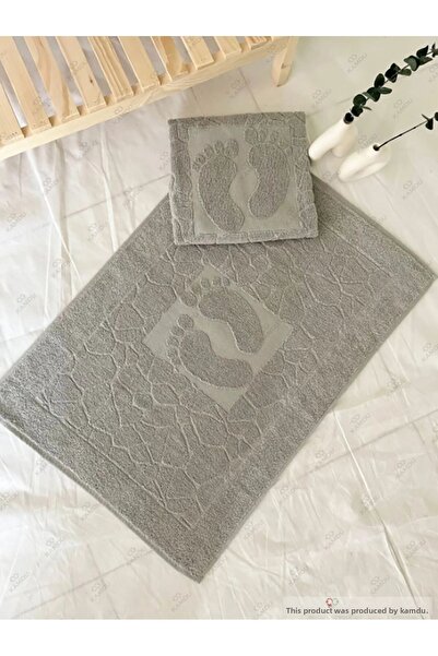 Chicvente 1 Piece 50X70Cm Cotton Foot Mat, Towel Mat, Stoneworking Foot Pattern Mat