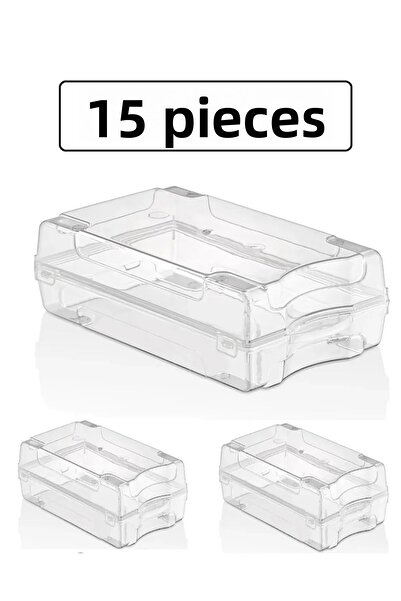 Bayev 15 Pcs Shoe Box Shoe Rack Organizer Clear Storage Box Travel Box