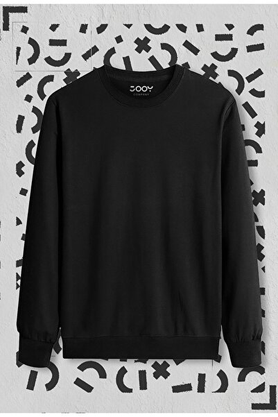 Jooy Company Μαύρο φούτερ με λαιμόκοψη Μαύρο Φούτερ Σετ 2 τεμαχίων Συνδυασμός