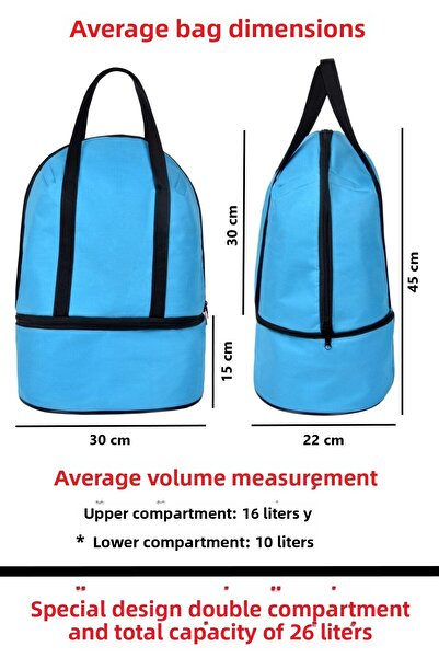 Wi Fro Beach Bag Picnic Bag Thermos Bag Thermal Insulated Hot Cold Holder Bag 26 Lt. 2 Compartments