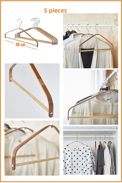 IKEA Κρεμάστρα από μπαμπού Hövans, 5 τεμάχια, 40 εκ