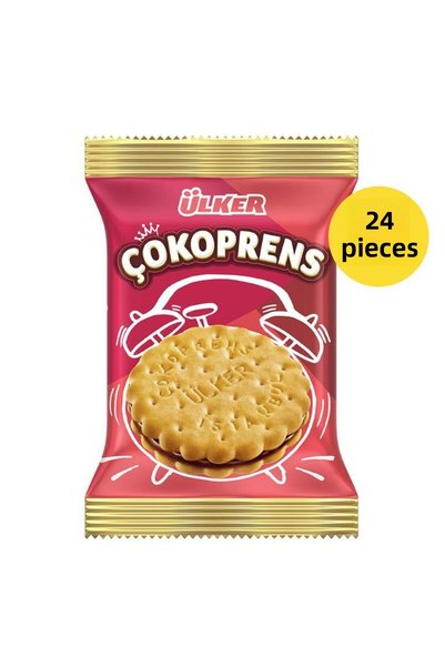 Ülker بسكويت Çokoprens، 30 غرام × 24 قطعة