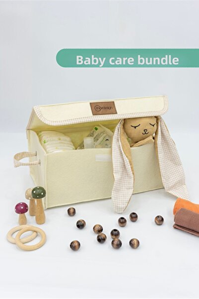 mordesign منظم لباد مع غطاء لحديثي الولادة - منظم غسيل/ألعاب داخل الخزانة