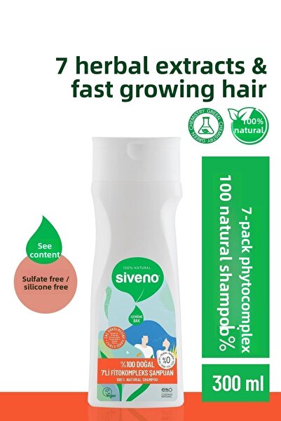 Siveno 7 Precious Natural Fitocomplex Shampoo - 100% Plant Intensive Shedding...