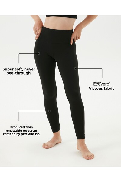 Ayma Active Black High Waist Basic Ecovero™ Viscous Tights