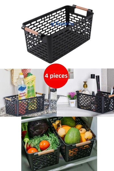 CocoVia Διακοσμητικός οργανωτής 4 τμχ με πλαστικές λαβές - συρτάρι και οργανω...