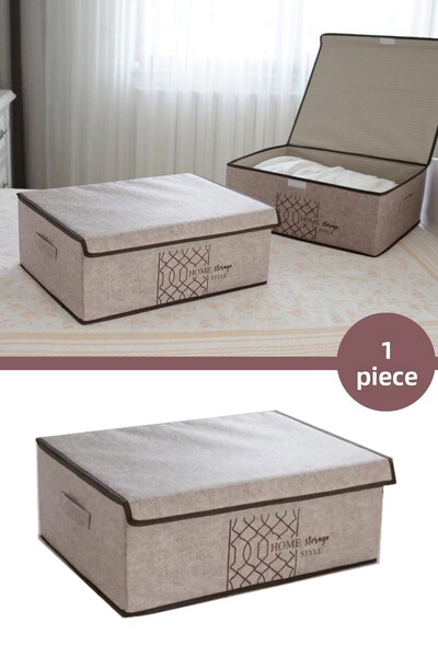 Evren Θήκη Αποθήκευσης με Κάλυμμα από Τσόχα, Οργανωτής Ρούχων κάτω από τον Κα...