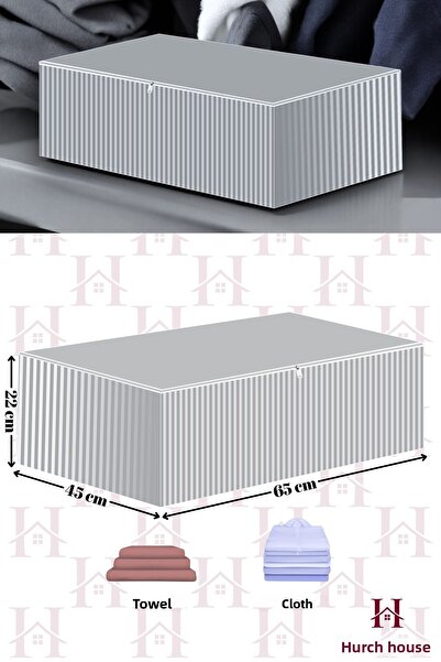 HURCEVİM Geantă cu fermoar cu dungi 65x45x22 cm - Geantă de depozitare de dim...