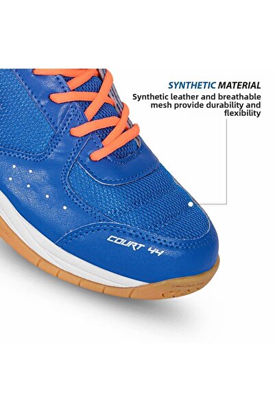 DSC Court 44 Badminton Shoes Navy/orange | Size 7 Uk | Non-marking Rubber Outsole