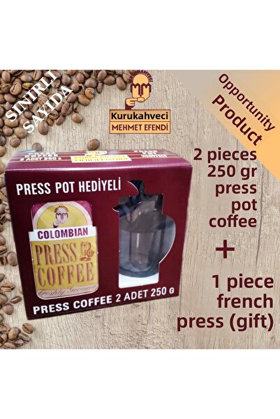 Mehmet Efendi 2*250 جرام فلتر كولومبي للقهوة الفرنسية مع هدية