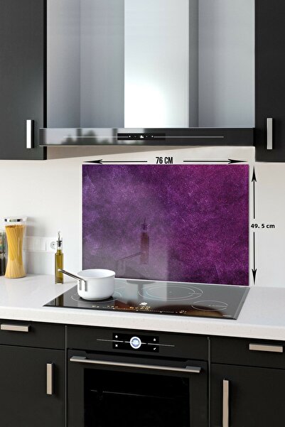 Decorita Protector pentru spatele aragazului din sticla |   Textura violetă |...