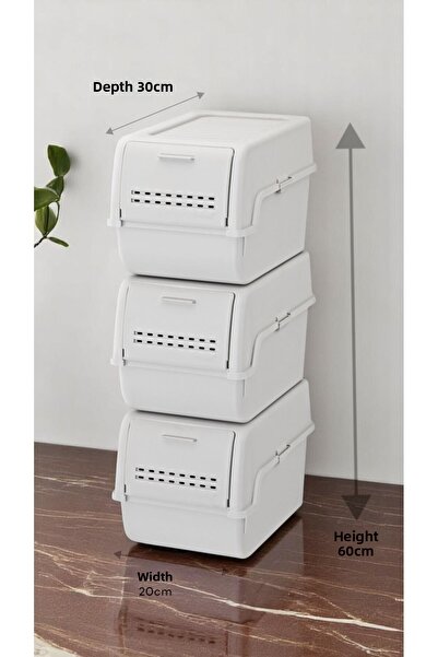 Motek Mt-40 S-Box 8 Liter 3-Purpose Organizer Organizer Gray (3*8Liter)