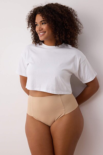 Trendyol Curve Чорно-білий низький стягуючий ефект, 2-пакет, трусики великого розміру TBBAW26CM00007