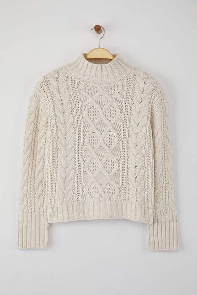 Trendyol Collection Pulover de tricotaj cu țesătură lată împletită de păr de piatră TWOAW26KZ00128