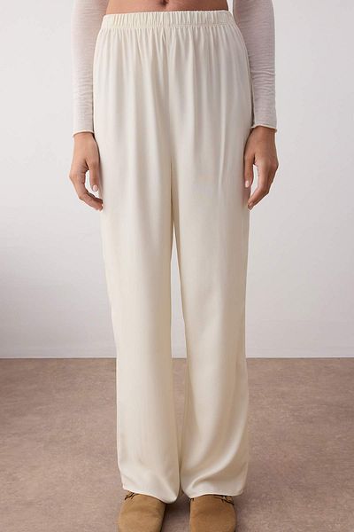 Trendyol Collection Beige-Multicolor 2-Pack Croissant Pattern Viscose Woven Pajama Bottoms Thmaw26Pj00000