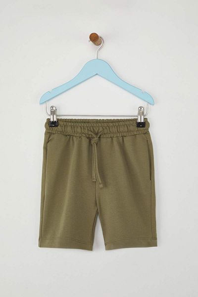 TRENDYOLKIDS Каки-антрацитни едноцветни плетени шорти и бермуди TKDSS25SR00003