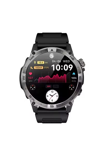 GBV LOGIC Ceas Inteligent , Ecran Amoled, Ritm Cardiac, Monitorizare Somn, Gps, Nfc