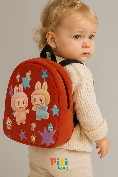 Oxlade Labubu Designed Printed Children's Bag School Nursery and Preschool 27 cm Size