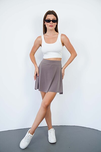 penyebizden Shorts Skirt-Mink