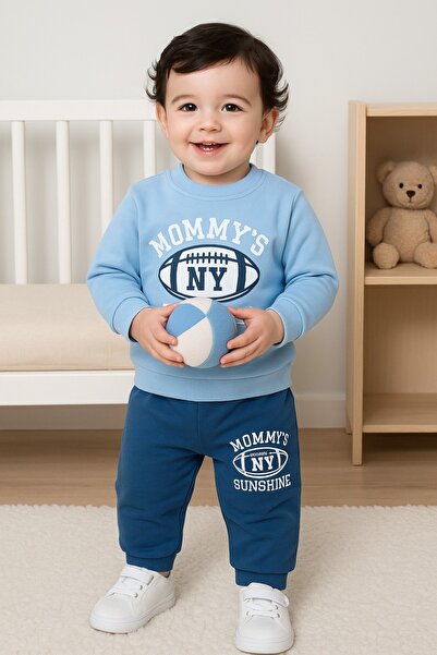 MyPrettyBaby طقم مكون من قطعتين من القطن بنسبة 100% مطبوع عليه كرة القدم الأم...